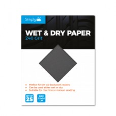 240 Grit Wet & Dry Paper 25 Pack