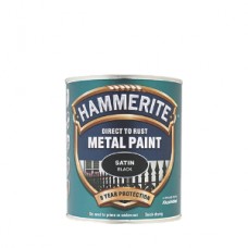 Hammerite Direct To Rust Satin Finish Black 750ml