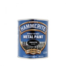 Hammerite Direct To Rust Metal Paint Smooth Black 750ml